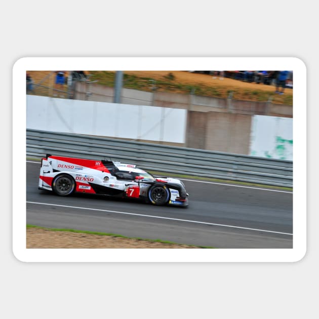 Toyota TS050-Hybrid Sports Motor Car Sticker by AndyEvansPhotos